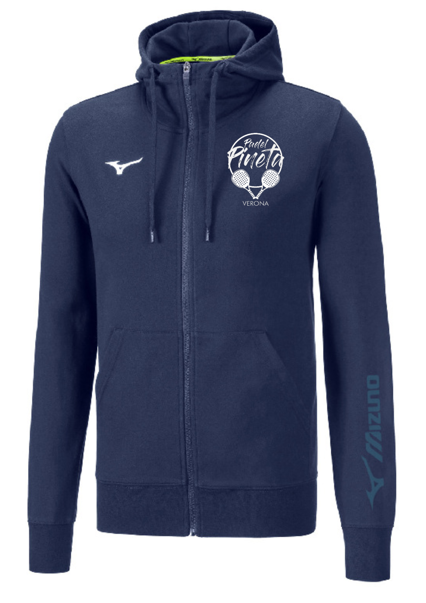 MIZUNO FELPA UOMO COTONE CAPPUCCIO PADEL PINETA