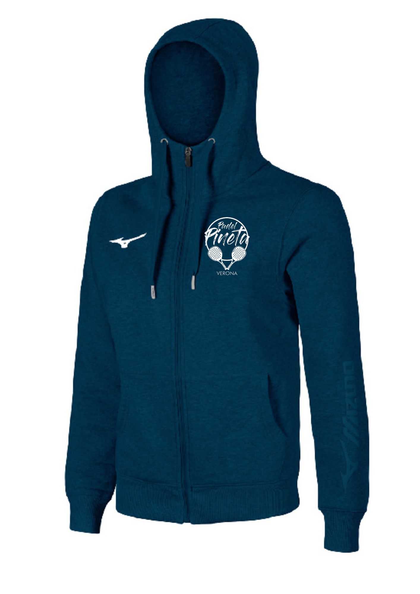 MIZUNO FELPA UOMO COTONE CAPPUCCIO PADEL PINETA