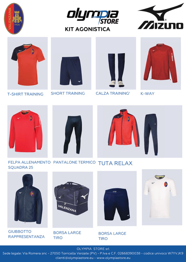 KIT GIOCATORE MIZUNO VALENZANA
